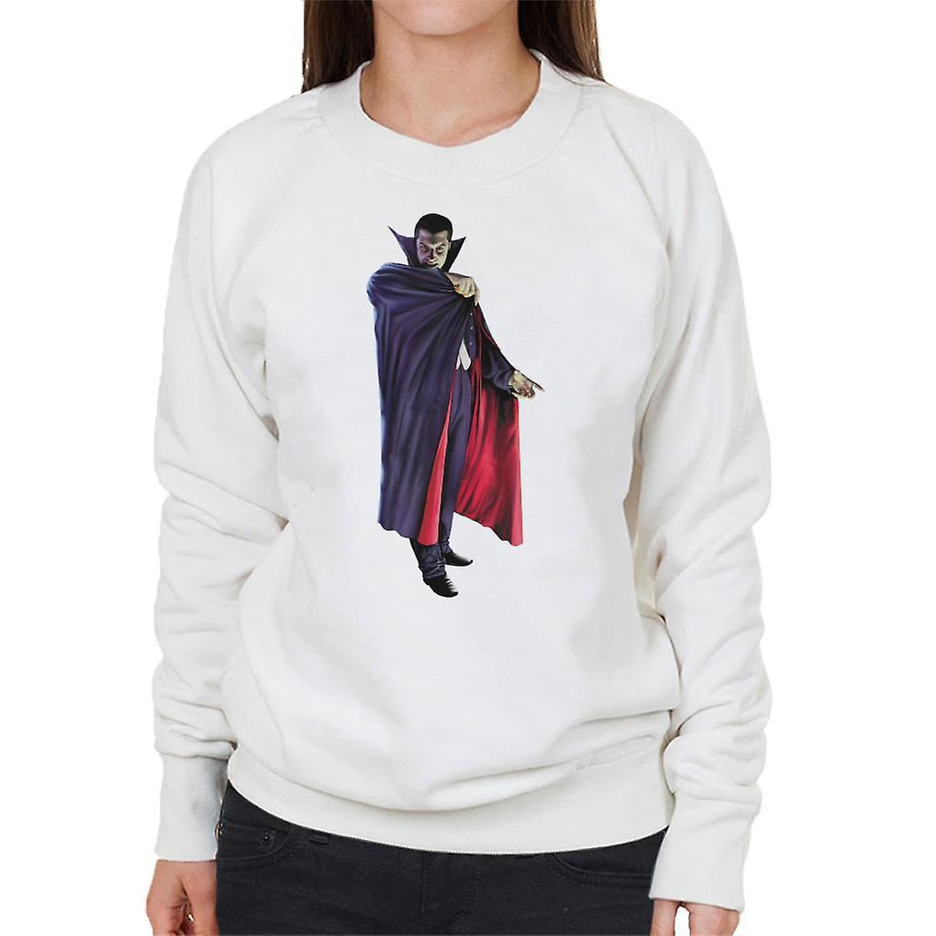 Dracula Cape Pose Women's Sweatshirt White XX-Large