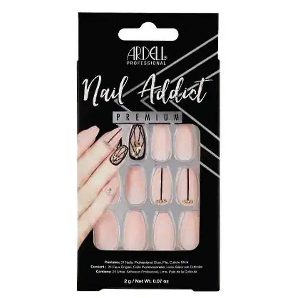 Ardell Nails Ardell Beauty Nail Addict Premium False Nails - Blush Geometric Crystals (24 Nails) (62112)