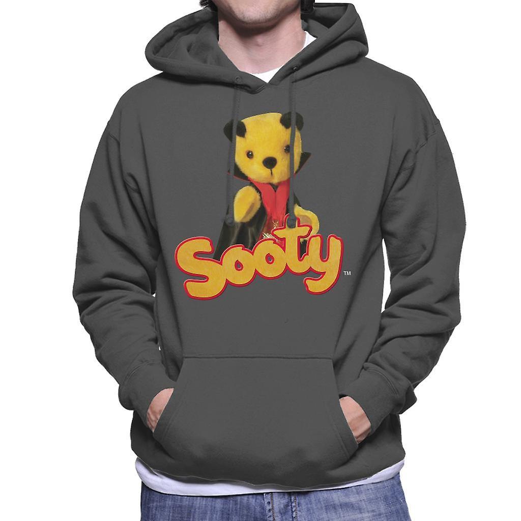 Sooty Halloween Vampire Men's Hooded Sweatshirt Charcoal XX-Large