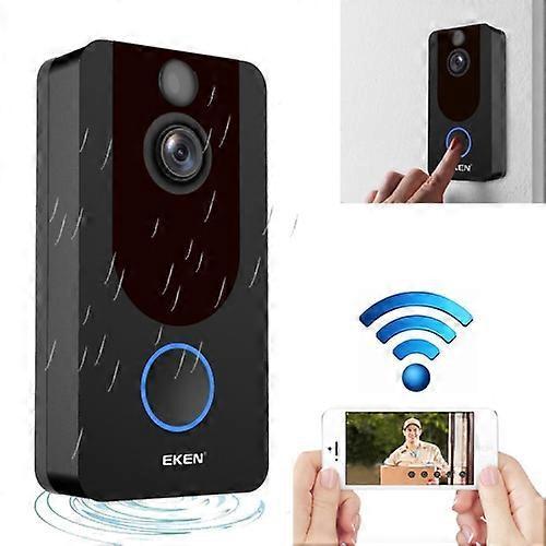 Generic1 EKEN V7 Standard Edition 1080P Full HD Weather Resistant WiFi Security Home Monitor Intercom Smart Phone Video Doorbell Without Dingdong M..