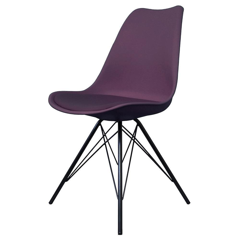 Soho Plastic Dining Chair with Black Metal Legs