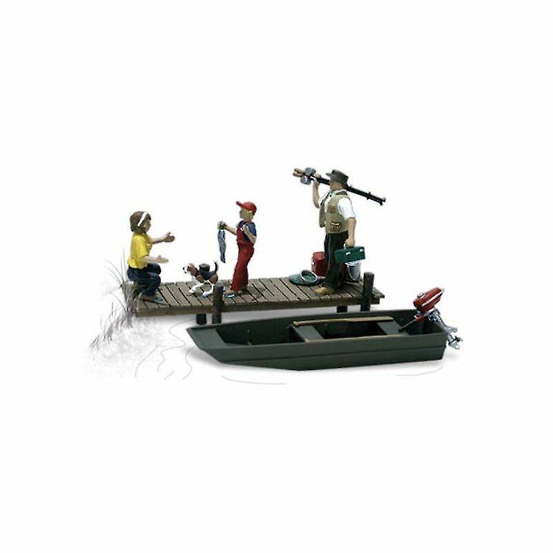 Woodland scenics WA1923 Family Fishing HO 1:87 (OO gauge compatible) Plastic Painted Family Life [OO] Scale model