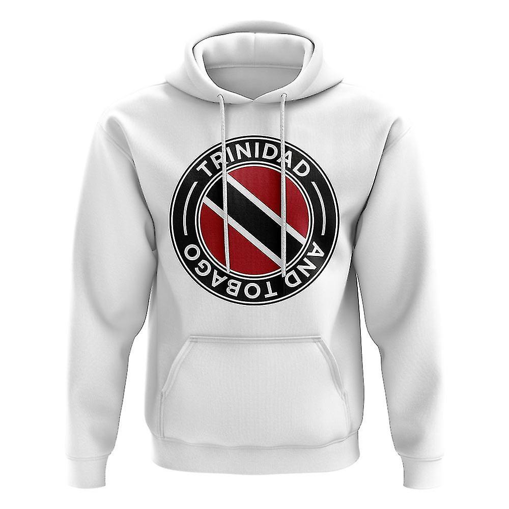 UKSoccerShop Trinidad and Tobago Football Badge Hoodie (White) Womens XXL (Size 18 - 40 inch Chest)