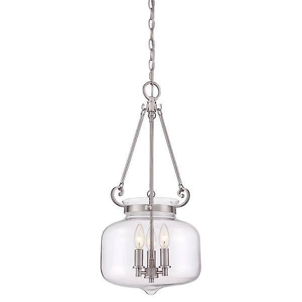 Stewart 3 Light Ceiling Pendant Brushed Nickel E14