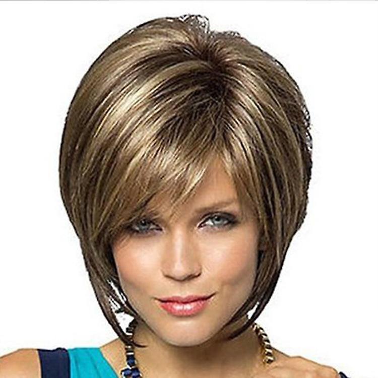 Wisetony Women's Realistic Wig Side Bangs Short Curly Wig Wholesale