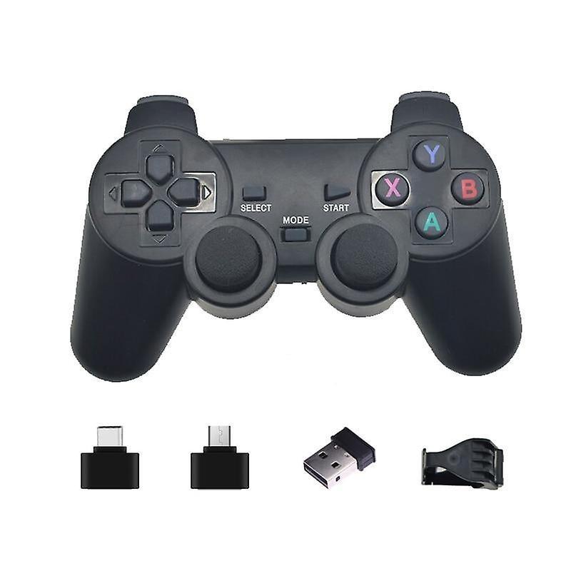 Slowmoose Wireless Gamepad For Android Phone/pc/ps3/tv Box Joystick - 2.4g Joypad Game Black with clip