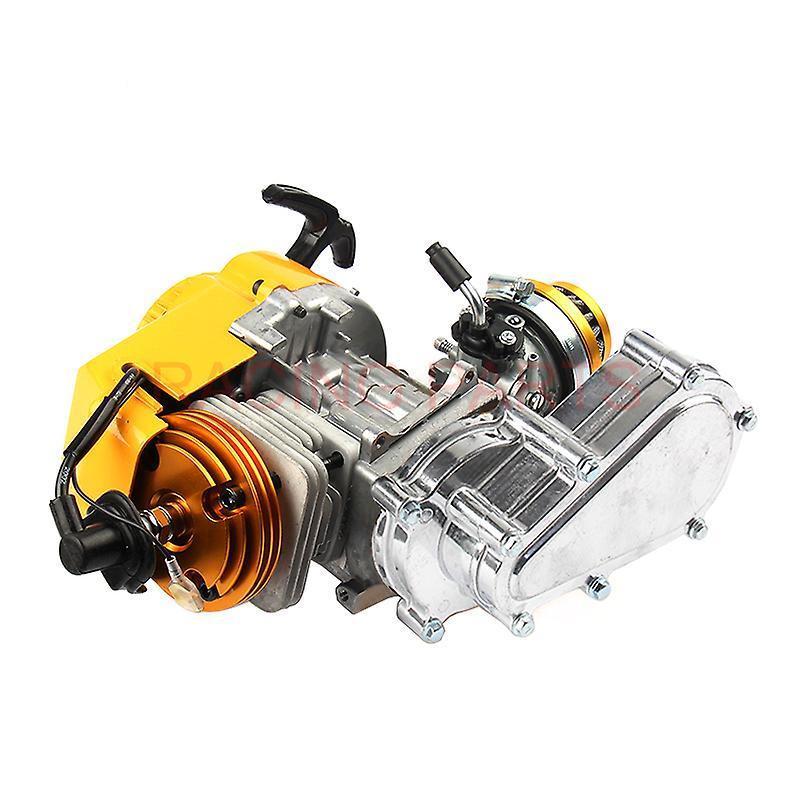 Fsu 2-stroke Racing Engine 49cc Mini Motor Pocket Quad Dirt Bike Pull Start Gold