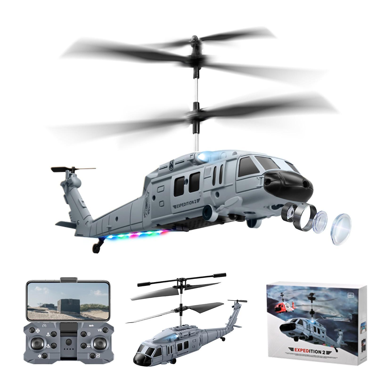 unbrand Remote Control Helicopter Obstacle Avoidance With 1080P Dual Camera,2.4GHz 3.5CH RC Helicopter With LED Lights, OneKey Take Off Landing,Alt...