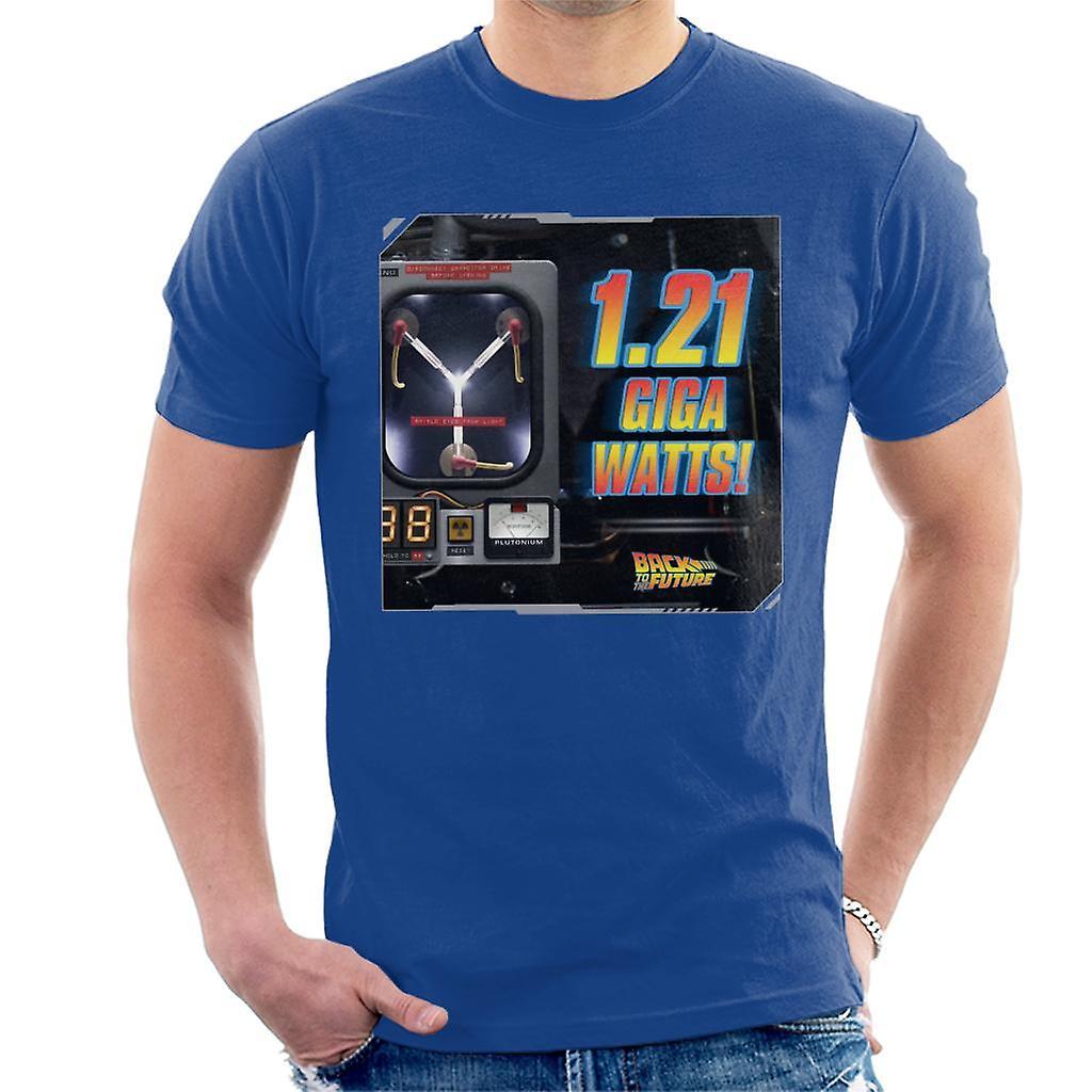 Back to the Future 121 Gigawatts Men's T-Shirt Royal Blue X-Large