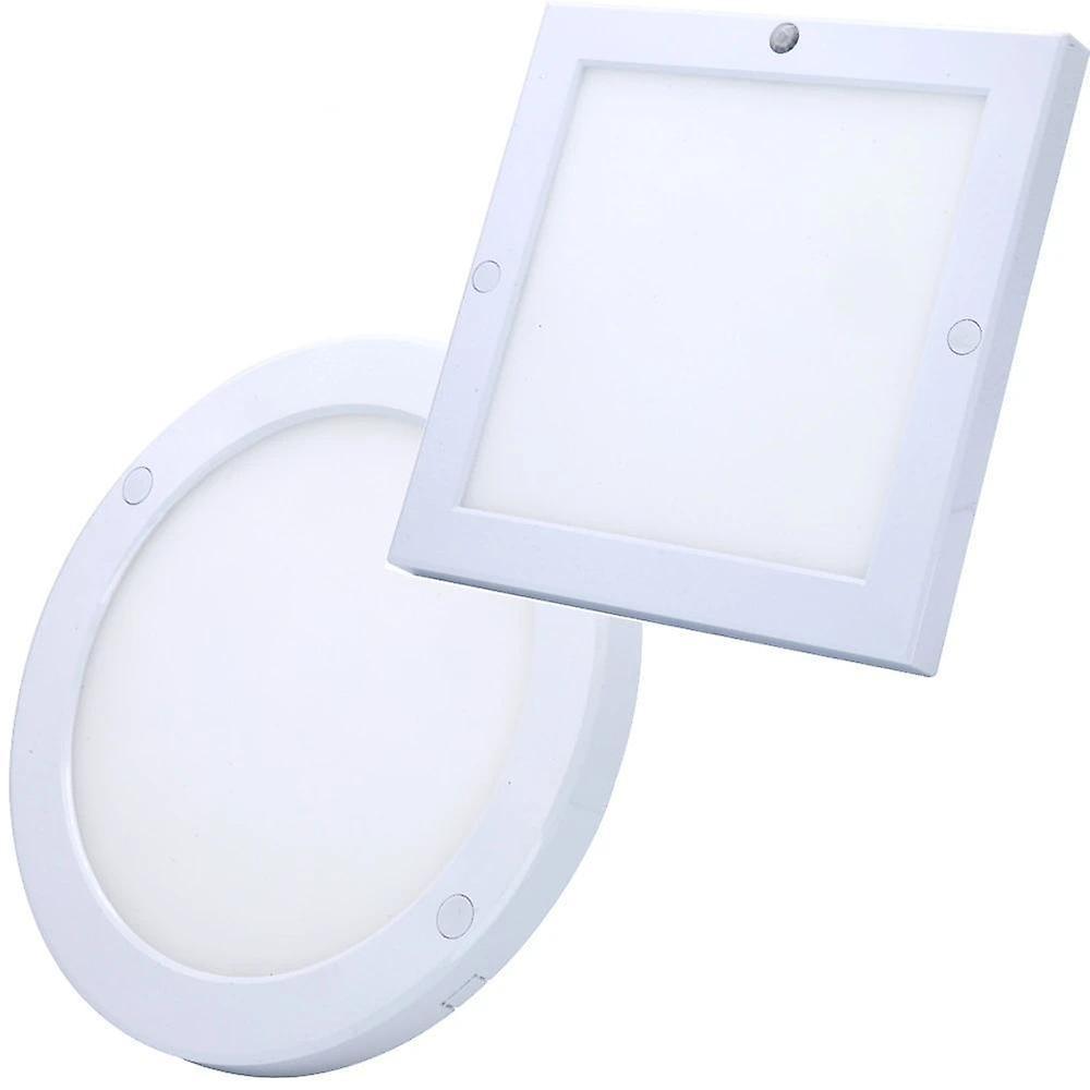 Slowmoose Led Ceiling Panel Light, Pir Motion Sensor Round Spotlight Cold white 6000K Round motion sensor