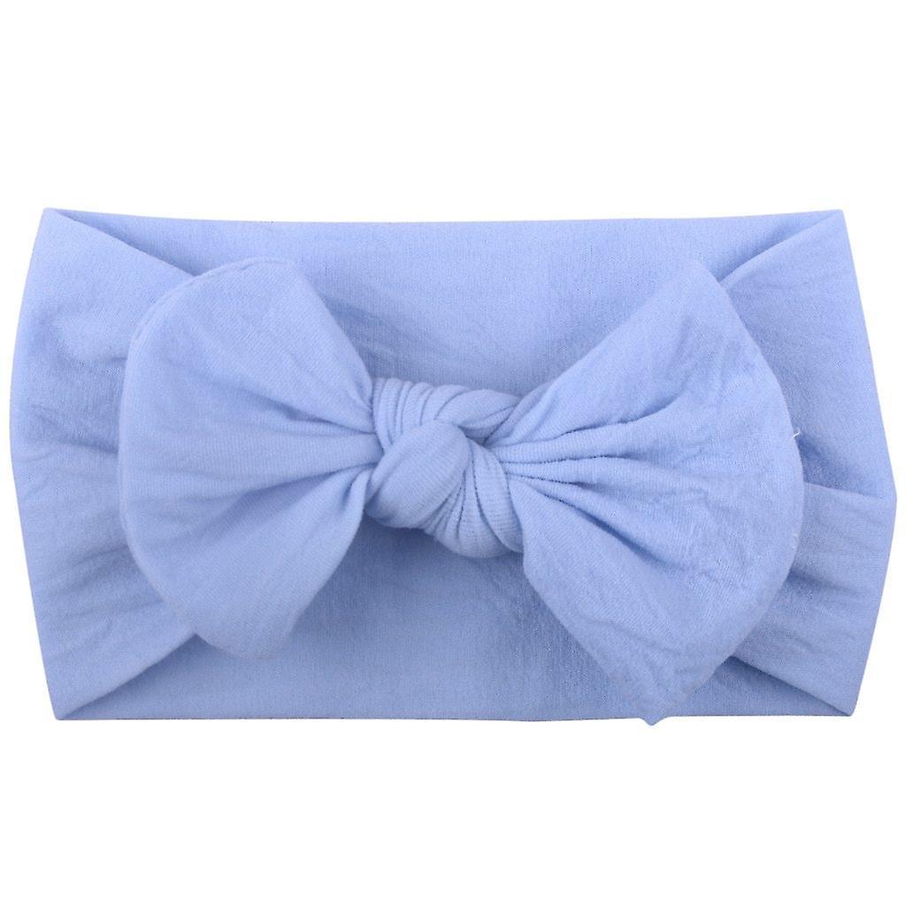 Slowmoose Baby Headband- Bow Design Headwear Light blue.