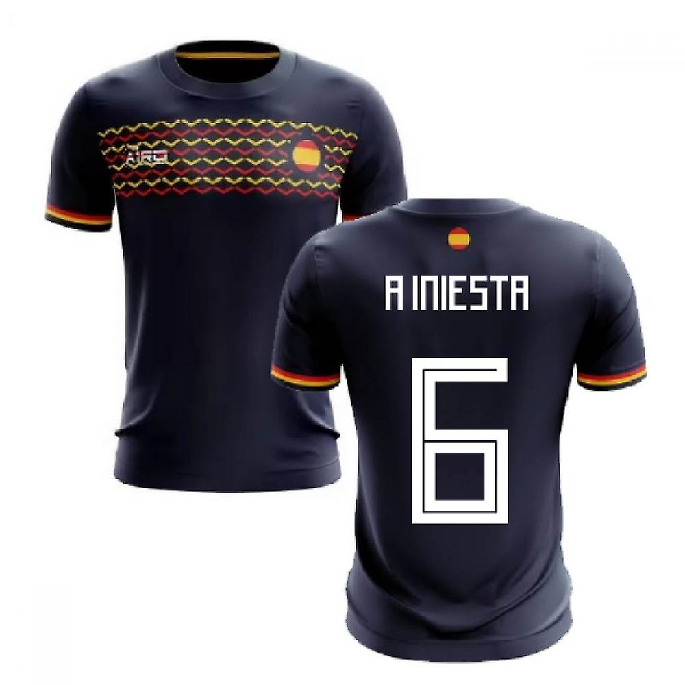 Airo Sportswear 2023-2024 Spain Away Concept Football Shirt (A Iniesta 6) Navy 4XL