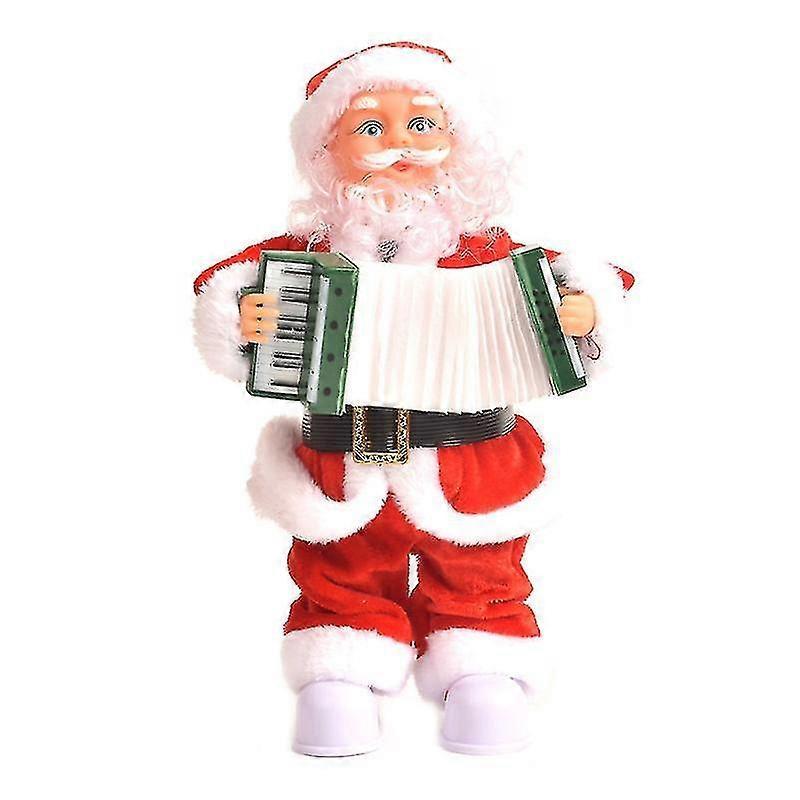 Ceisv Accordion Electric Musical Santa Claus Doll Ornament Christmas Decoration Christmas Gift