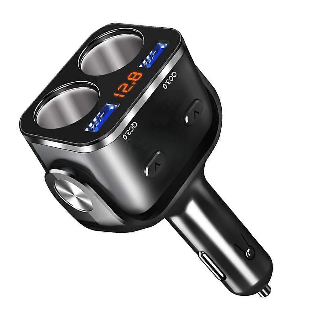 Wonderful USB Car Charger Quick Charge,Dual-port USB Car Charger Adapter,2 Socket Cigarette Lighter Splitter 3.0 Black