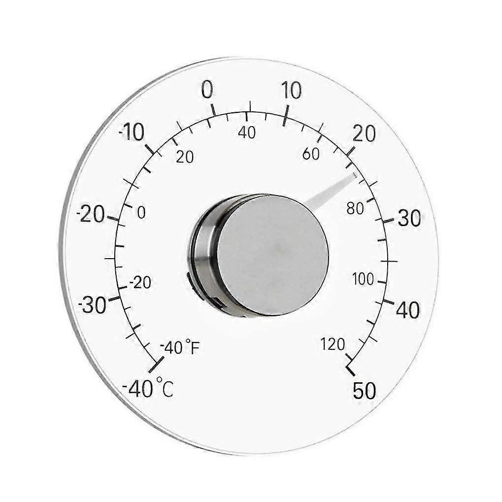 Zhenv Window Thermometer For Outdoor Indoor, No Battery Required, Transparent Dial, Weather Thermometer, Accurate Readings For Home, Office, Patio