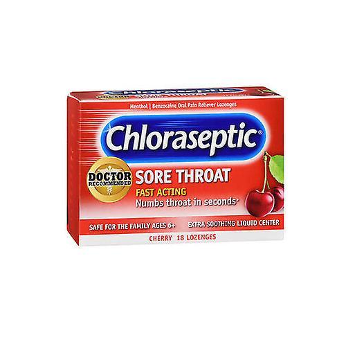 Med Tech Products Chloraseptic Sore Throat Lozenges, Cherry 18 each (Pack of 1)