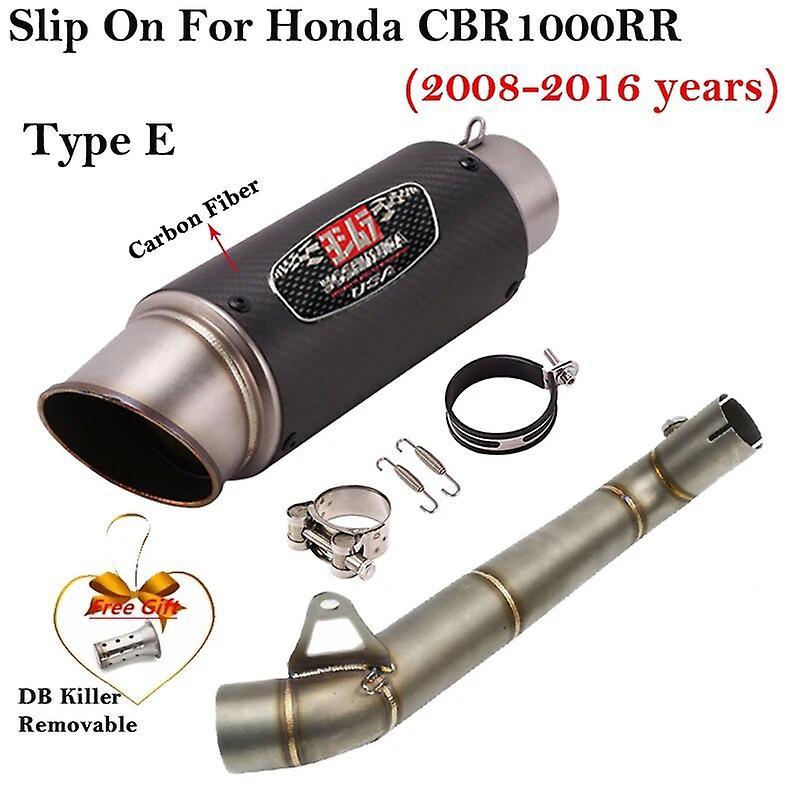 Jelivey For Honda Cbr1000rr Cbr 1000rr 2008 - 2016 Motorcycle Exhaust Escape Yoshimura Muffler Pipe Modified Middle Link Pipe Db Killer Type E