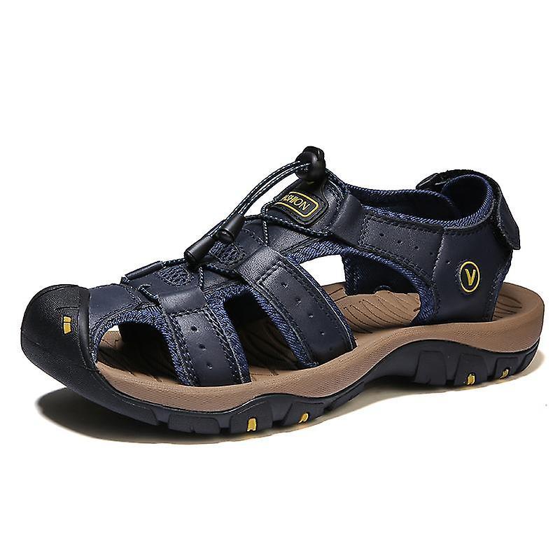 Mickcara men's sandals elastic band 7239 Blue Us6.5/eu39