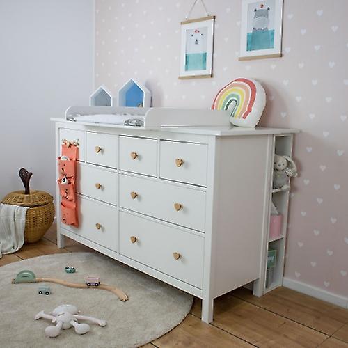 Puckdaddy storage rack Lasse 19x30x93 cm in white suitable for IKEA Hemnes chest of drawers nursery