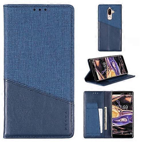 Goodcase For Nokia 7 Plus MUXMA MX109 Horizontal Flip Leather Case & Wallet Blue