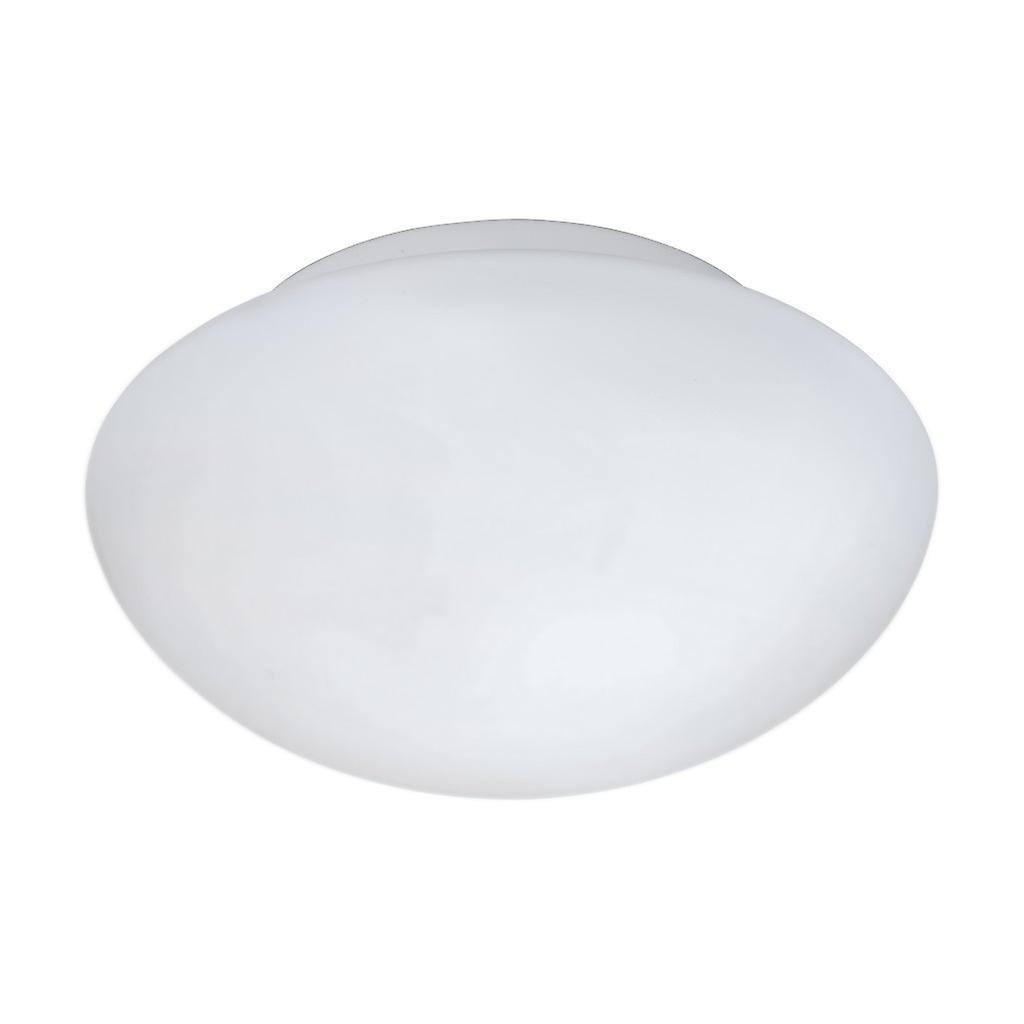 Eglo Lighting Ella 1 Light Flush Ceiling Light White and Opal Glass, E27