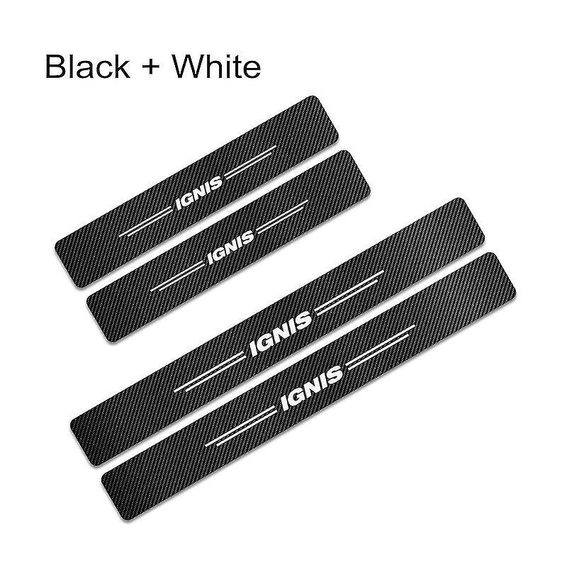 Vehicles Parts For Suzuki Ignis Car Door Threshold Plate Protector Carbon Fiber Vinyl Sticker Cover Anti Scratch Door Sill Decor Accessories Vehicl...