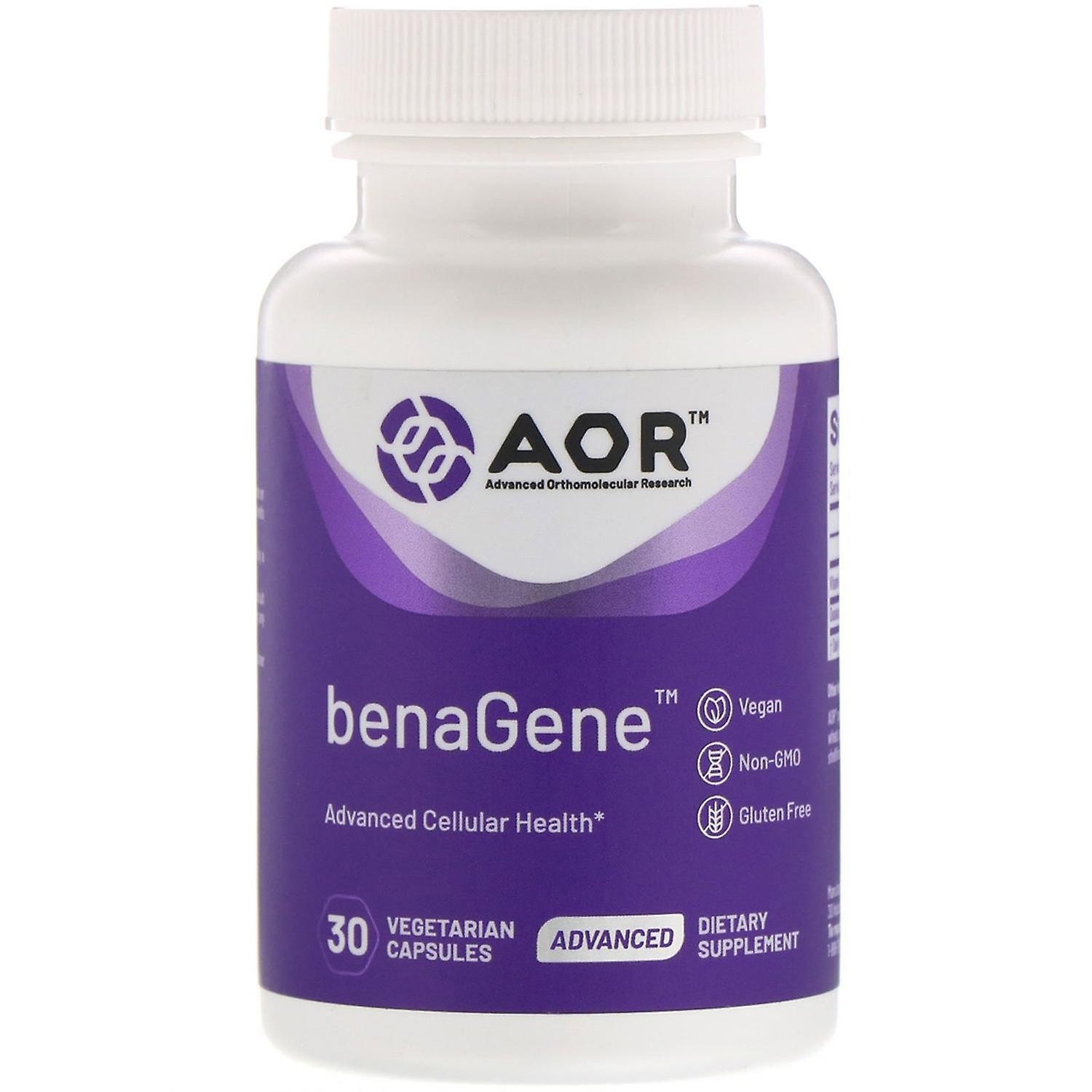 Advanced Orthomolecular Resear Advanced Orthomolecular Research AOR, BenaGene, 30 Vegetarian Capsules