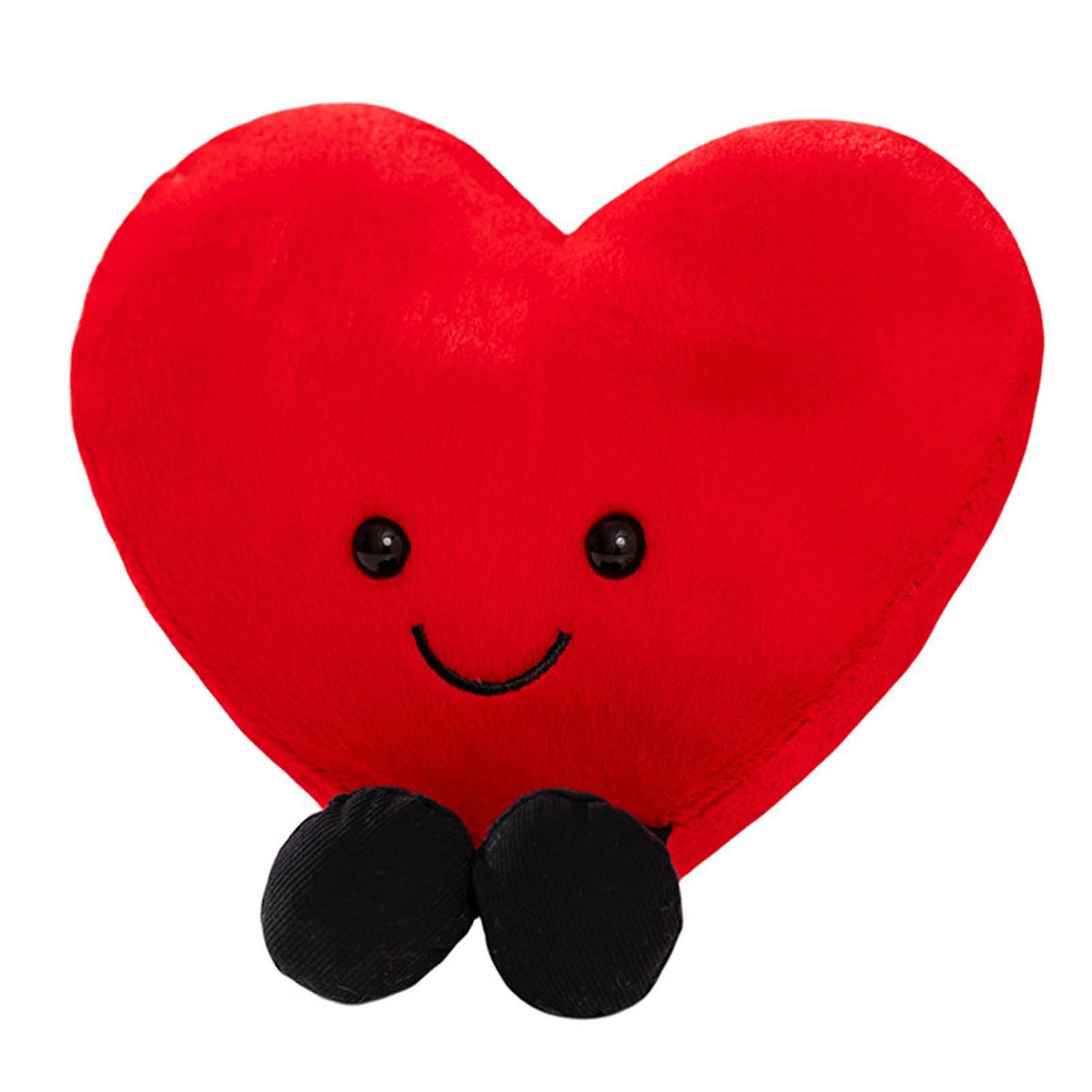 Yamaler Plush Doll PP Cotton Filling Valentine's Day Heart Pillow Romantic Red Love Plush Toy for Home Decoration 30cm