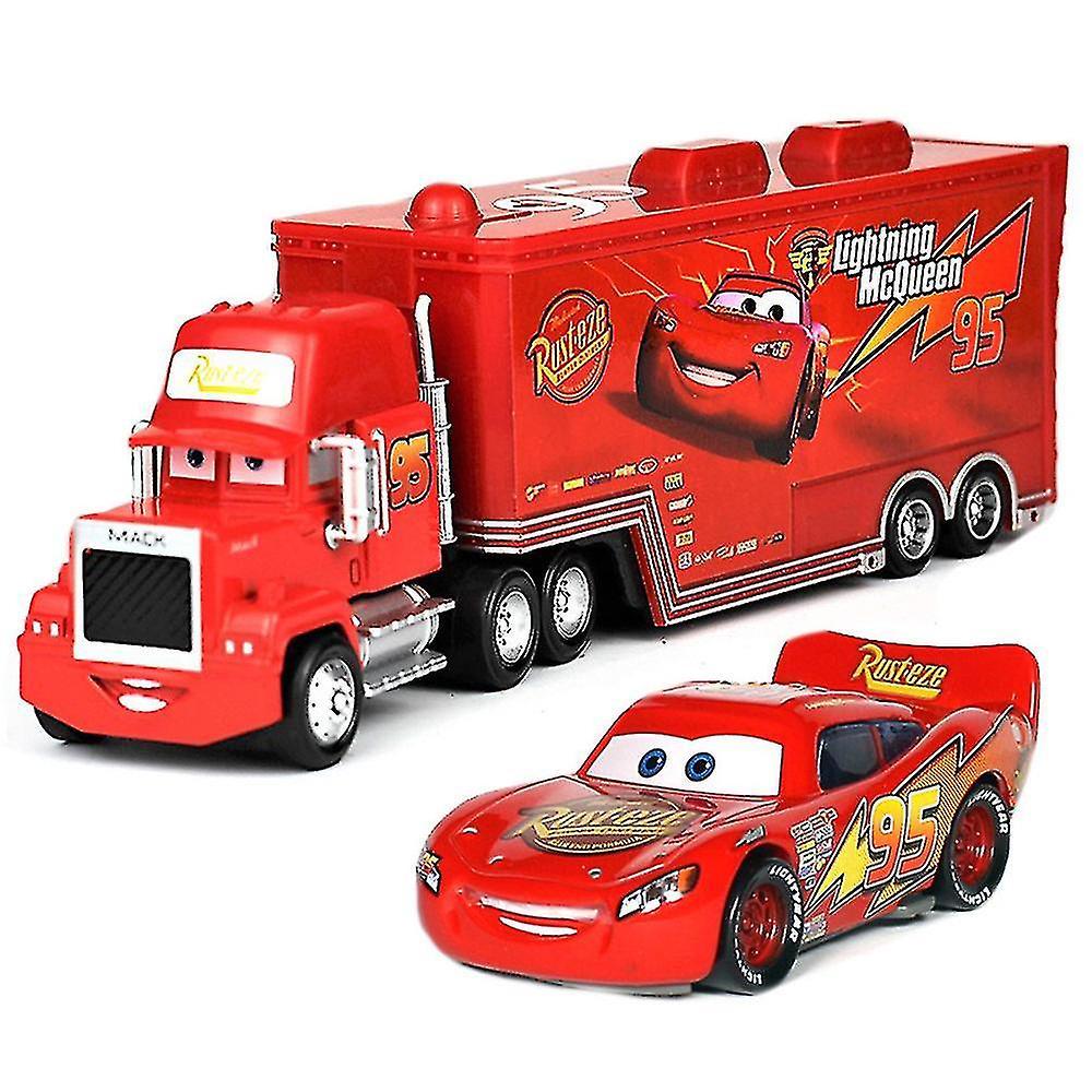 Yuheng Cars 2 3 Movie Mcqueen The King Chick Hicks Mack Truck Uncle Truck & Sports Car Toys Set Fans Kids Birthday Gifts