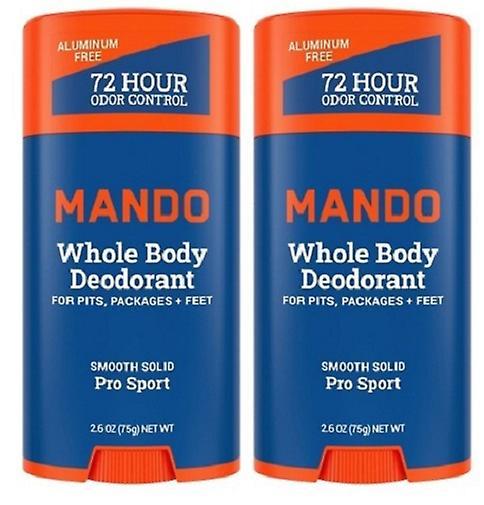 Mando Whole Body Deodorant Smooth Solid Pro Sport Scent 2 Pack