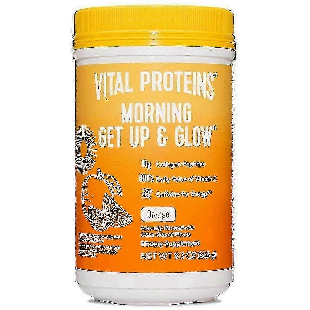 Vital Proteins Morning Get Up & Glow Powder Supplement, Orange, 9.3 Oz