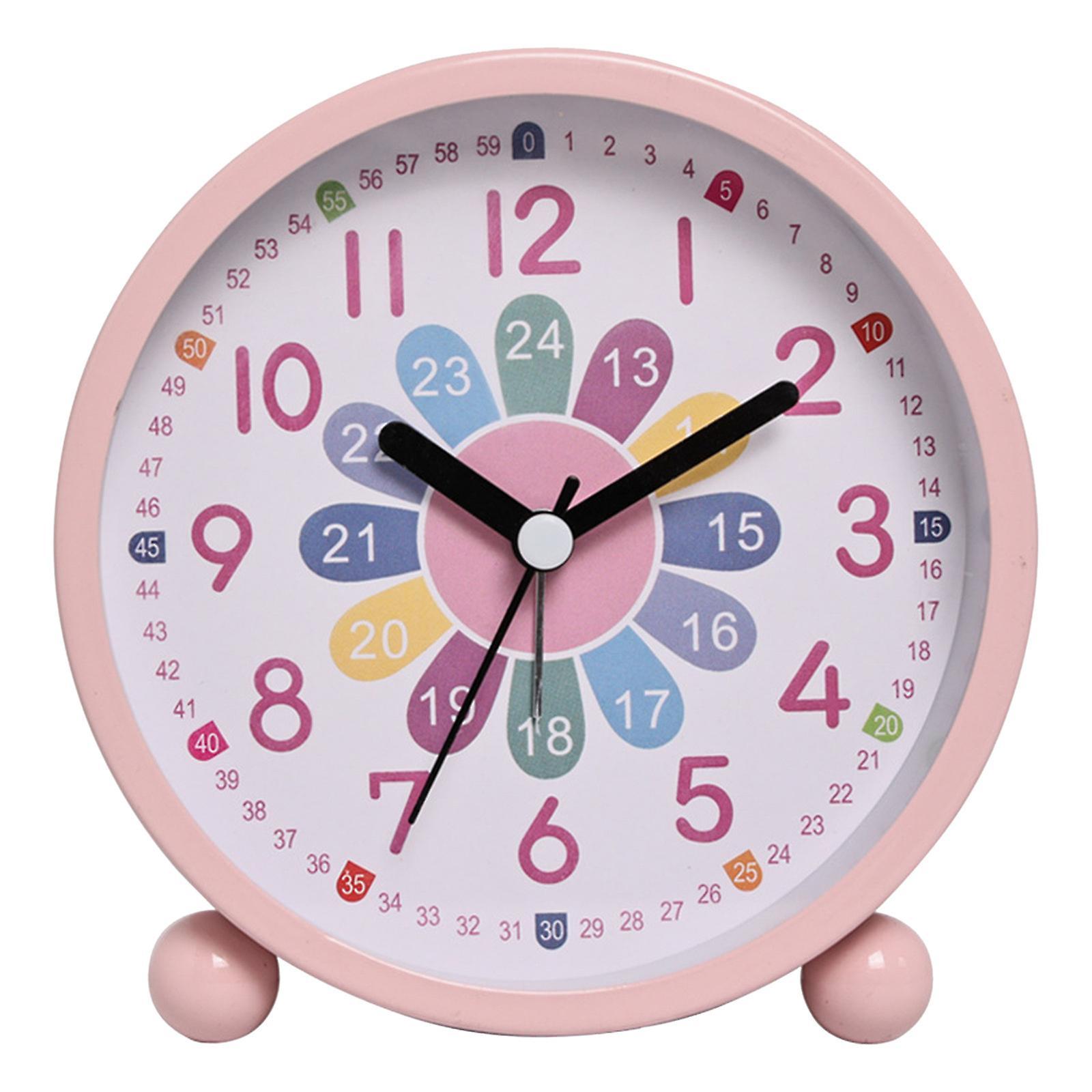 Flye Children's Alarm Clock, Analogue Alarm Clock, No Ticking, Learning Alarm Clock, Children's Quartz Alarm Clock G