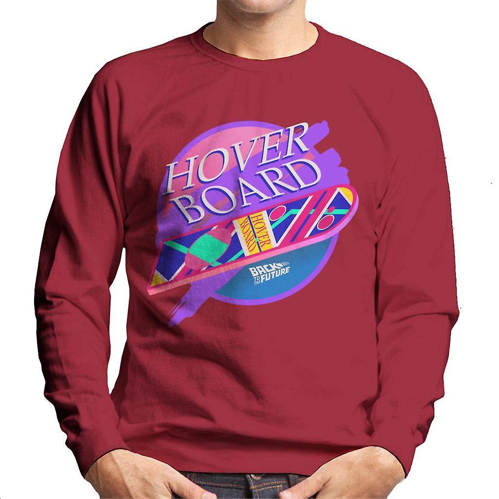 Back to the Future Marty Mcflys Vaporwave Hoverboard Men's Sweatshirt Cherry Red Medium