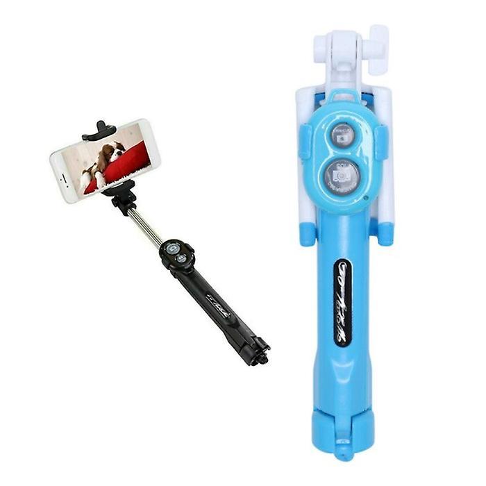 Stuff Certified ® Stuff Certified® Selfie Stick Tripod with Bluetooth - Wireless Smartphone Vlog Tripod and Tripod Selfie Stick Blue