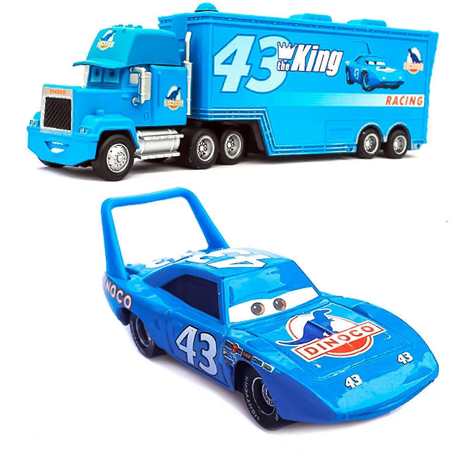 Asiv Cars Movie Mcqueen,the King,chick Hicks,mack Truck Uncle Diecast Vehicle Toys Set Blue No*43