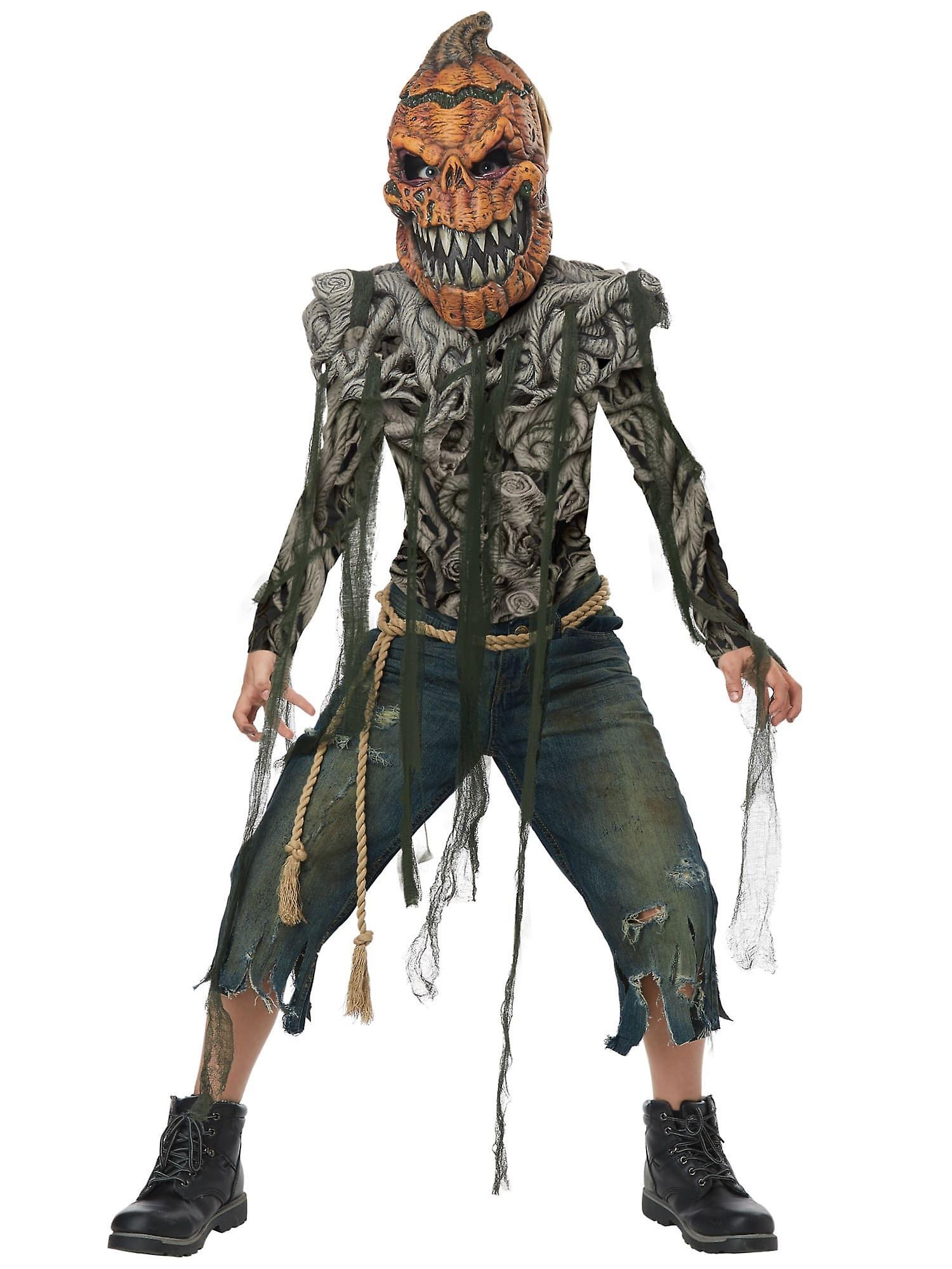 California Costume Collections Pumpkin Creature Horror Monster Creepy Spooky Halloween Boys Costume Multi-Colour Large (10-12)