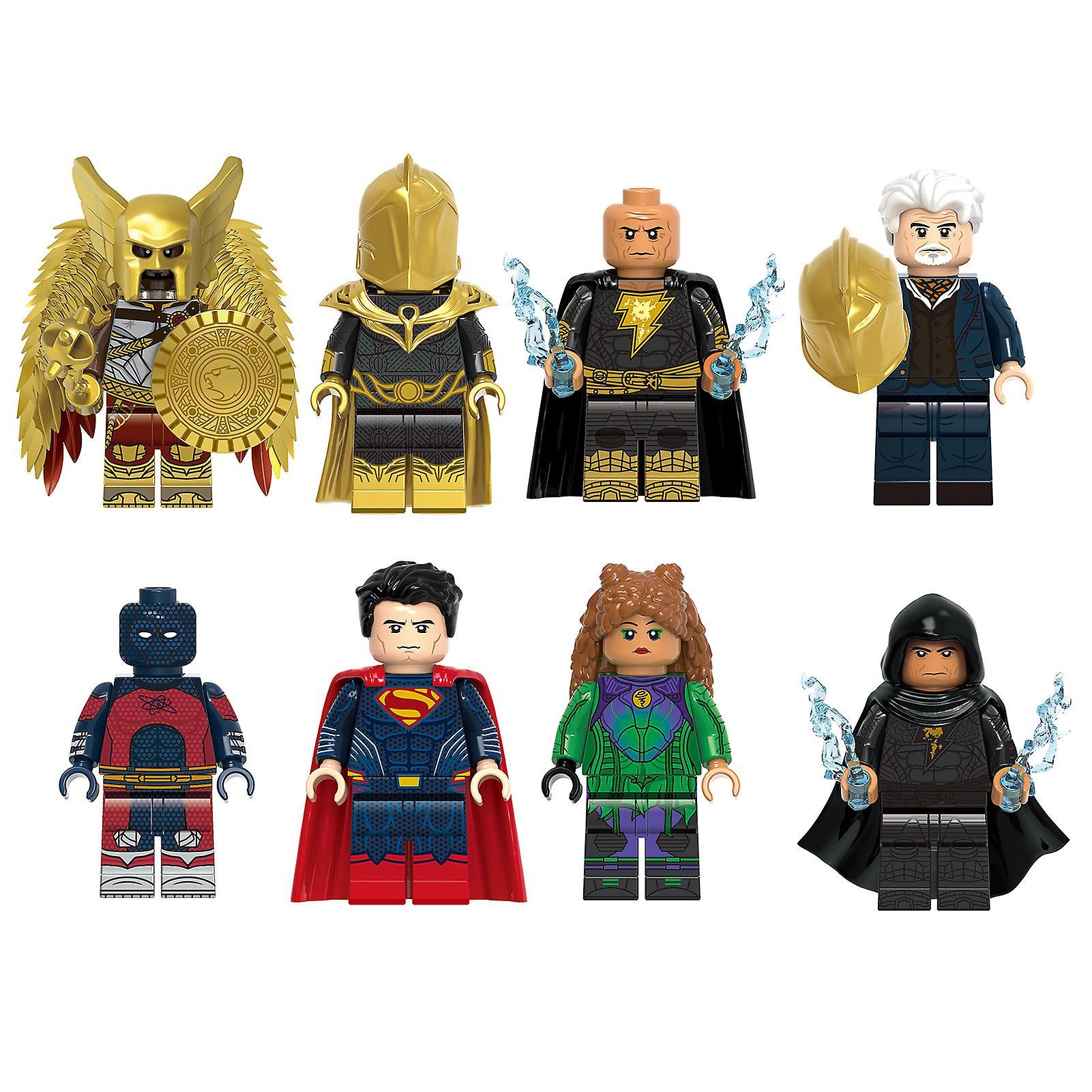 Remorui 8Pcs Assembled Minifigures Various Styles Movie Series Action Figures DIY Bricks Toys Ornament PVC Puzzle Building Blocks Toys