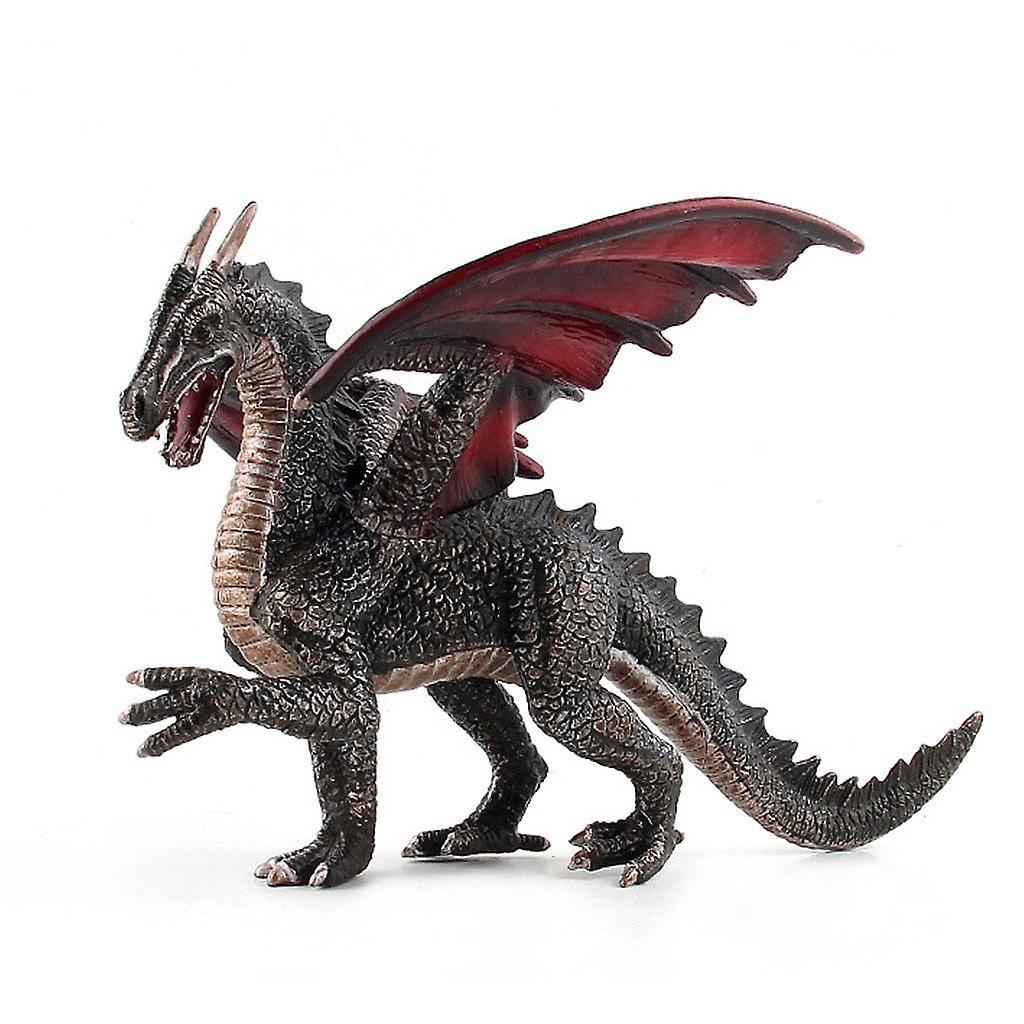 Slowmoose Ice Dragons Toy Figure, Realistic Dinosaur Model Black