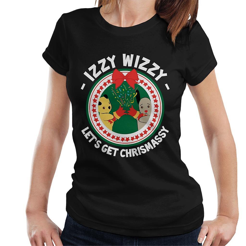 Sooty Christmas Izzy Wizzy Lets Get Chrismassy Women's T-Shirt Black XX-Large