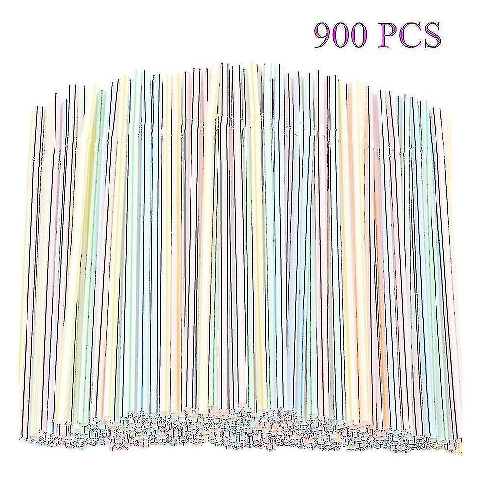 Plastic Straws 900pcs Plastic Disposable Straws For Parties/bar/beverage Shops/home Straws