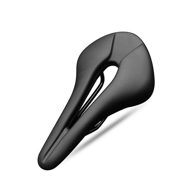 Bicaco Bicycle Saddle Breathable Hollow Design Pu Leather Soft Comfortable Seat Mtb Mountain Road Bike One-piece Cushion Cycling Parts Black