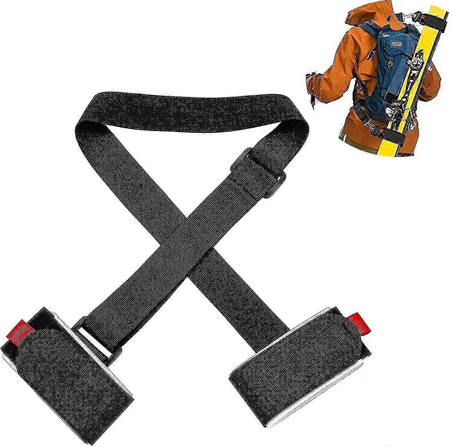 Augro Nylon Ski Strap Snowboard Ski Strap Ski Carrier Straps Snowboard Shoulder Straps Ski Carrying Straps Adjustable Ski Straps