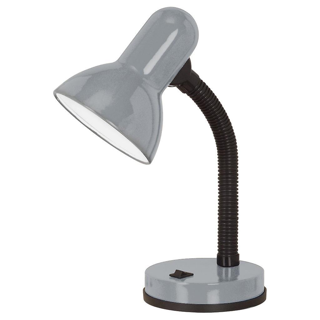 Eglo Lighting Basic 1 Light Desk Lamp Silver, E27