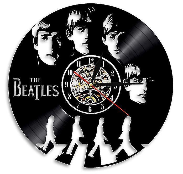 Aisitin Vinyl Record Wall Clock, The Beatles Record Wall Clock, Retro Home Decoration Wall Clock