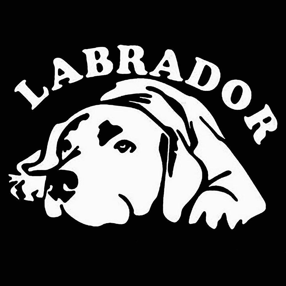 Monnadu Cute Labrador Dog Car Vehicle Body Window Reflective Decals Sticker Decoration White