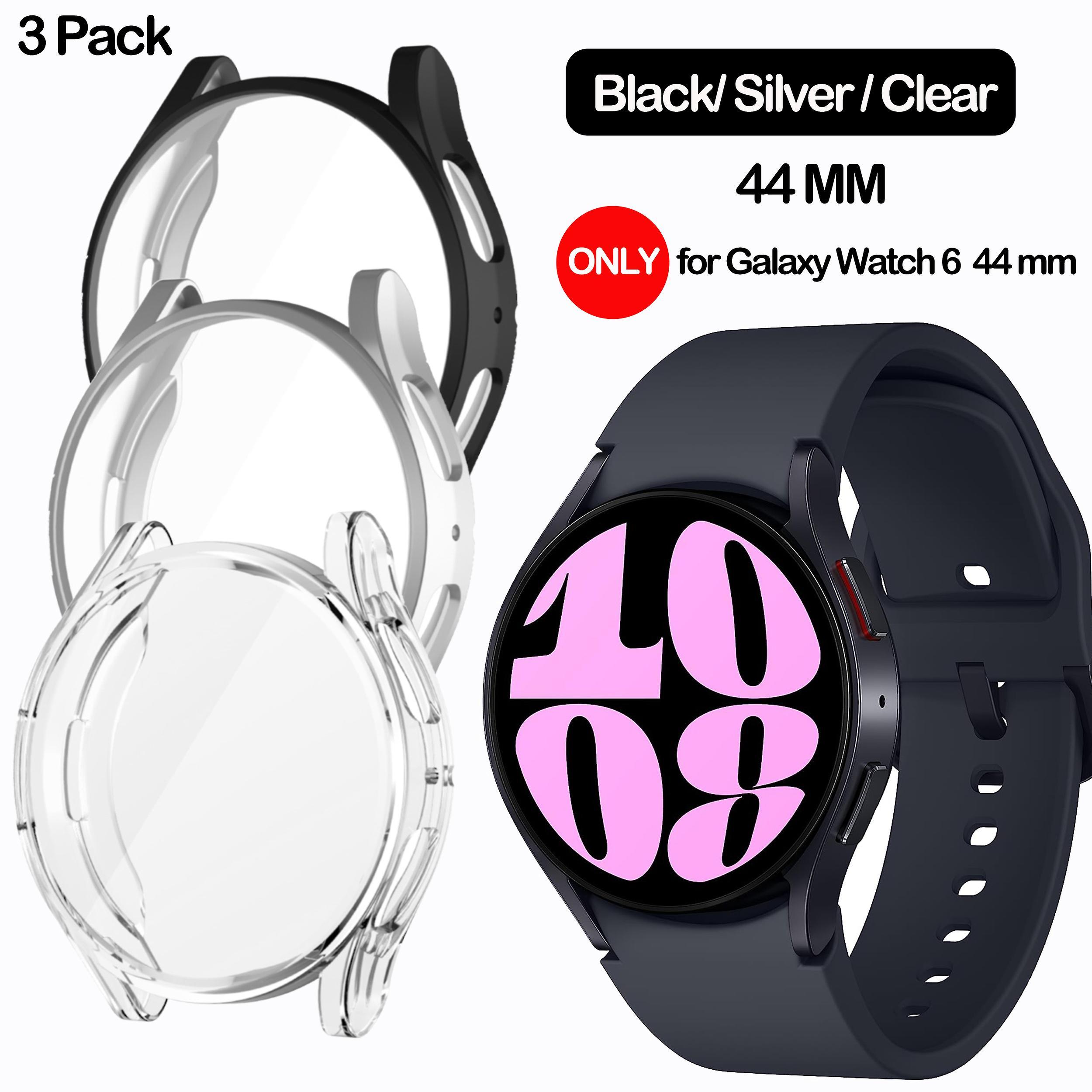 Apband For Samsung Galaxy Watch 6 44mm Case, 2 In 1 Design Full Coverage Galaxy Watch 6  44mm(2023) Tpu Cover Screen Protector For Samsung Smart Wa...