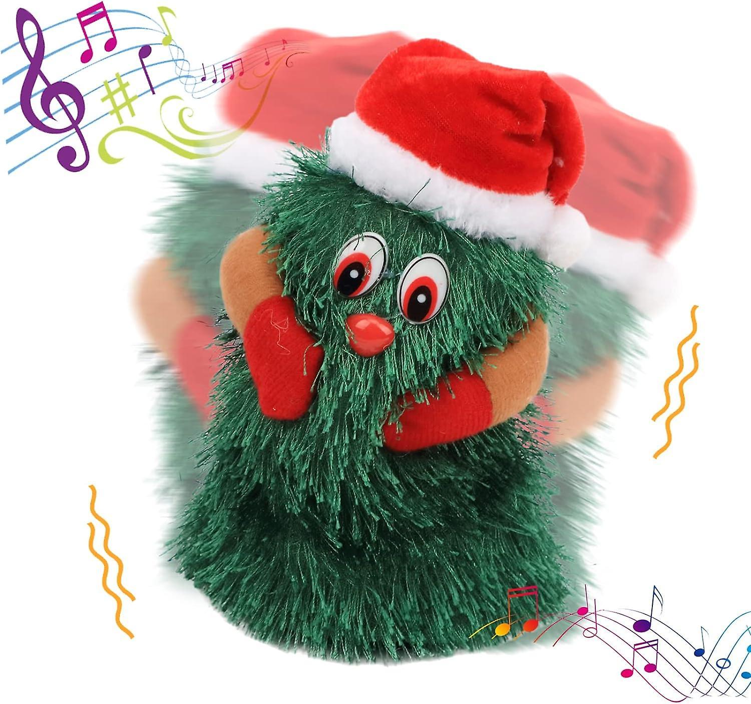 Heyone Musical Dancing Christmas Tree Plush Toy Singing Jingle Bells Swinging Electric Interactive Xmas Birthday Gift For Toddlers Kids