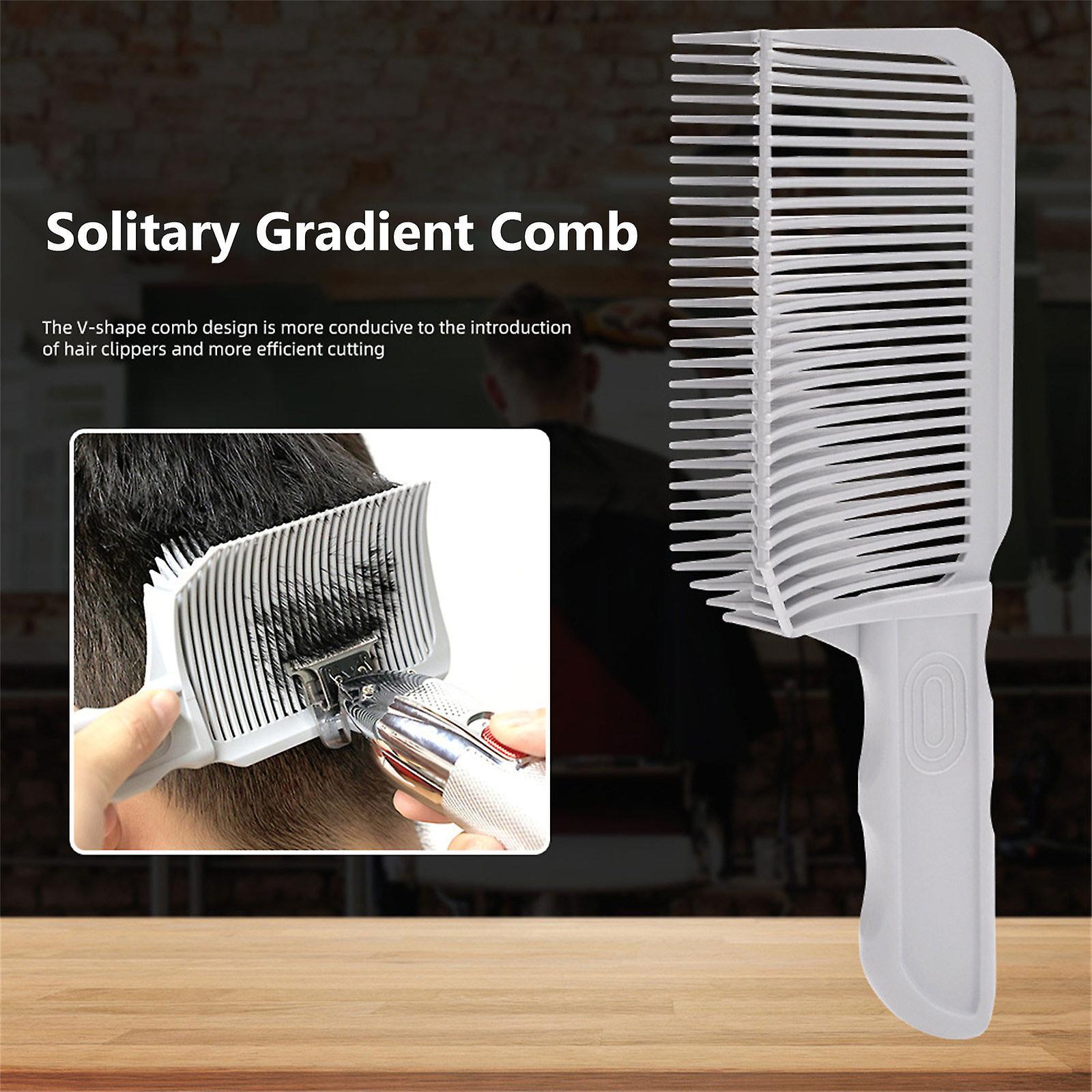 Kakanwo Haircut Fade Comb with Professionally Curved Positioning and Gradienter Design Gray Free Size