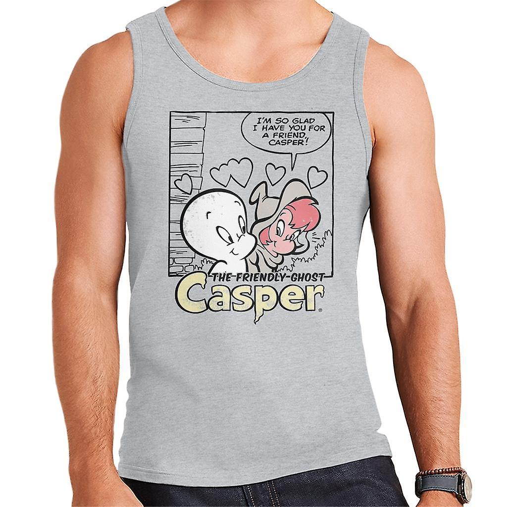 Casper The Friendly Ghost And Wendy Friends Men's Vest Heather Grey Small