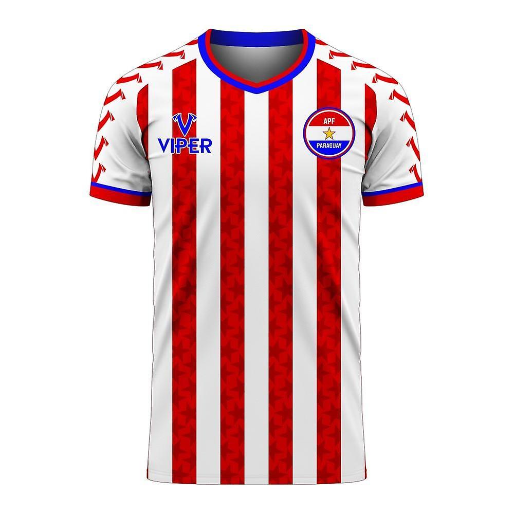 Viper Sportswear Paraguay 2024-2025 Home Concept Football Kit (Viper) - Kids White LB 30-32 inch Chest (75/81cm)